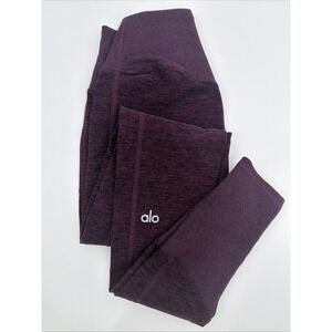 Alo Yoga High Waist Alosoft Lounge Leggings in Black Plum Heather SZ XS